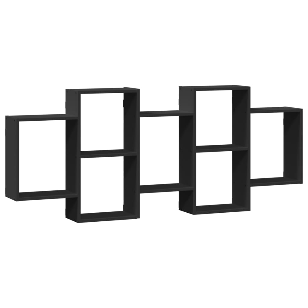 Étagère murale noir 159x18x65 cm bois d'ingénierie - XIOS