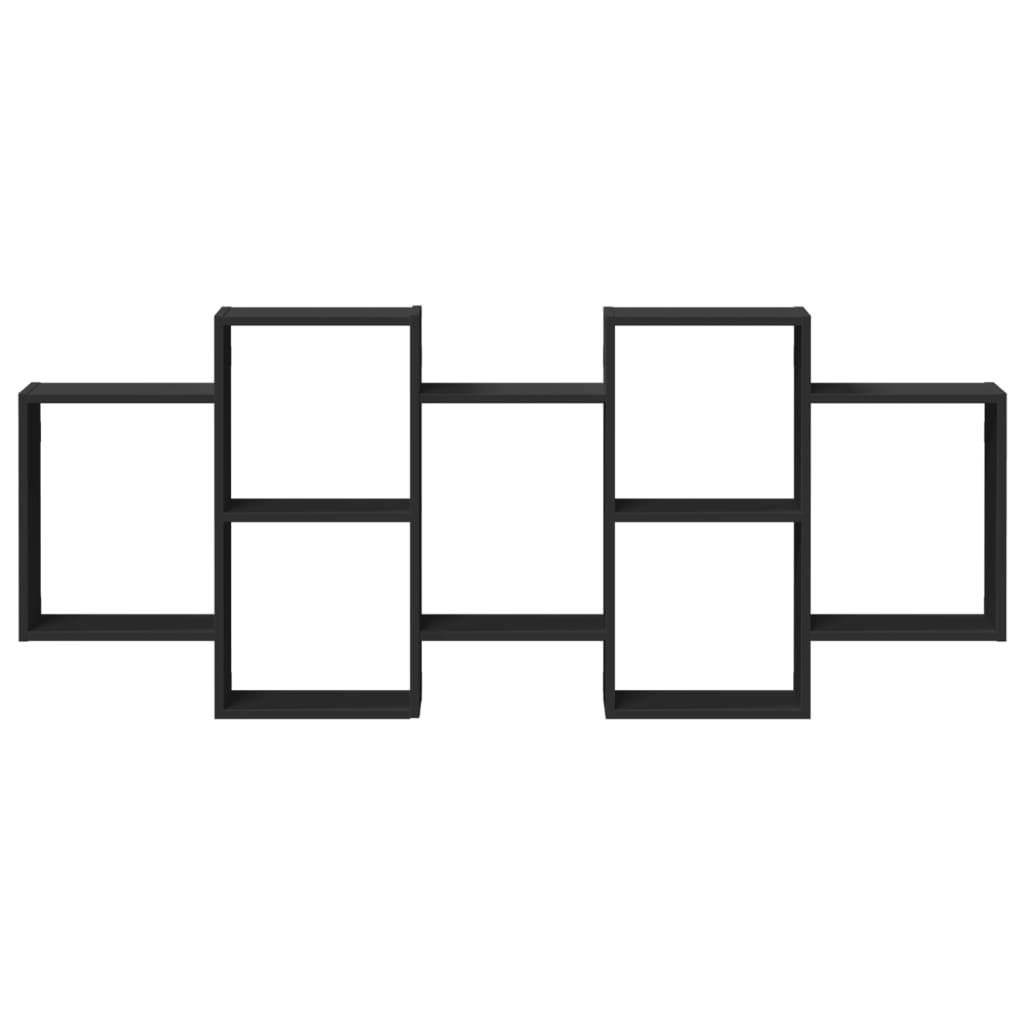 Étagère murale noir 159x18x65 cm bois d'ingénierie - XIOS