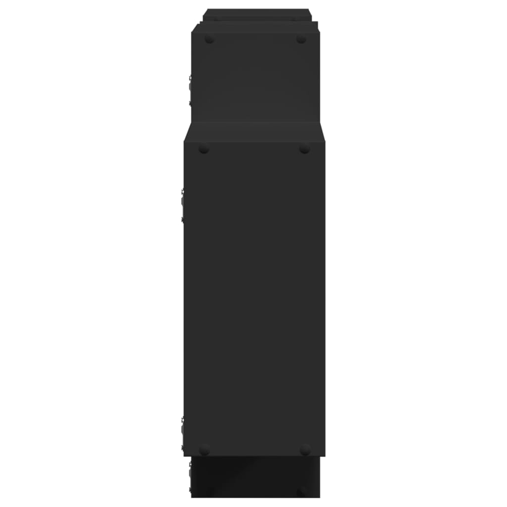 Étagère murale noir 159x18x65 cm bois d'ingénierie - XIOS