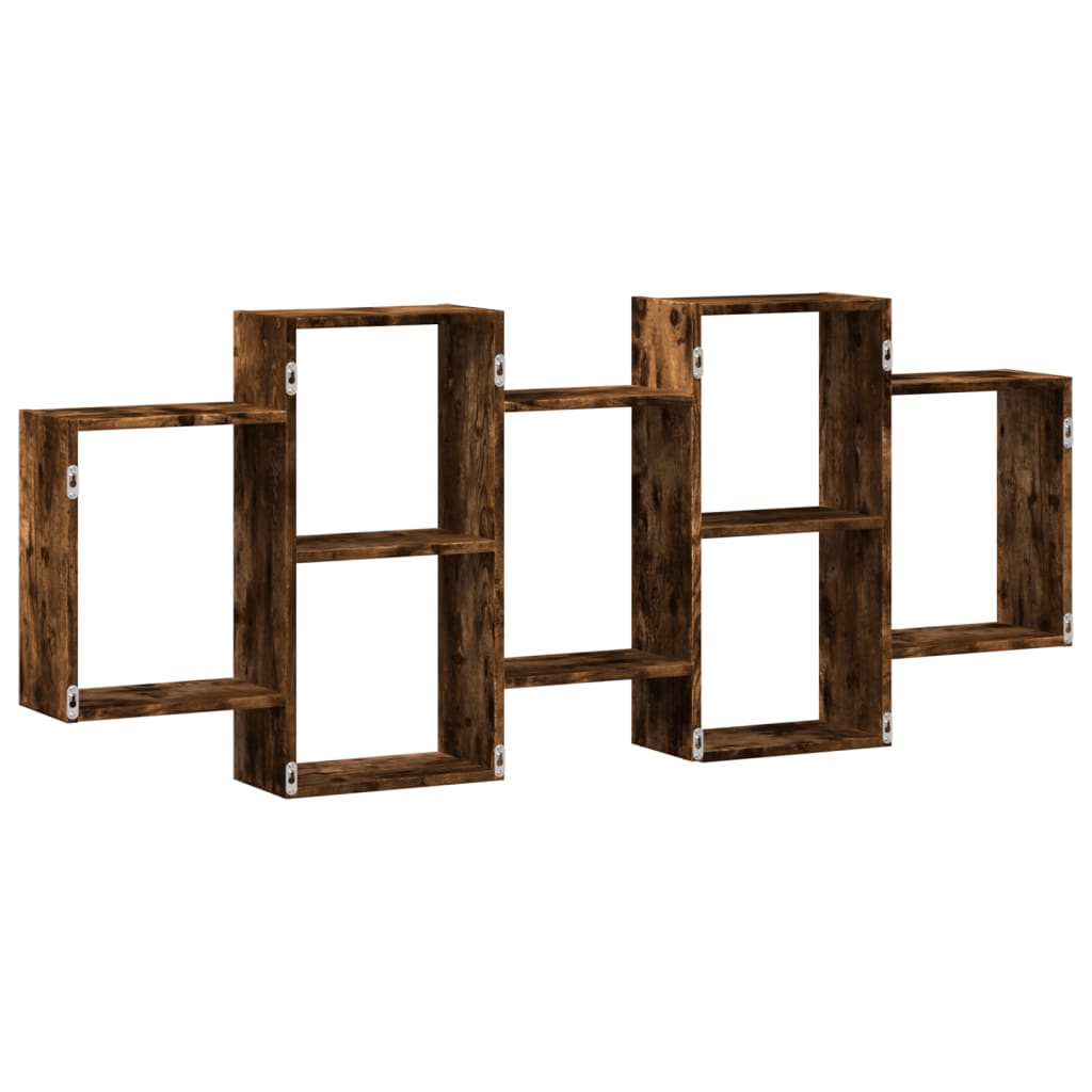 Étagère murale chêne fumé 159x18x65 cm bois d'ingénierie - XIOS