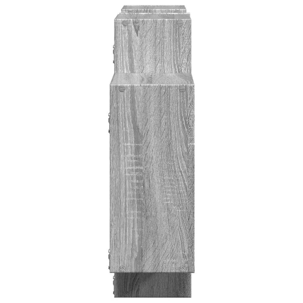 Étagère murale sonoma gris 159x18x65 cm bois d'ingénierie - XIOS