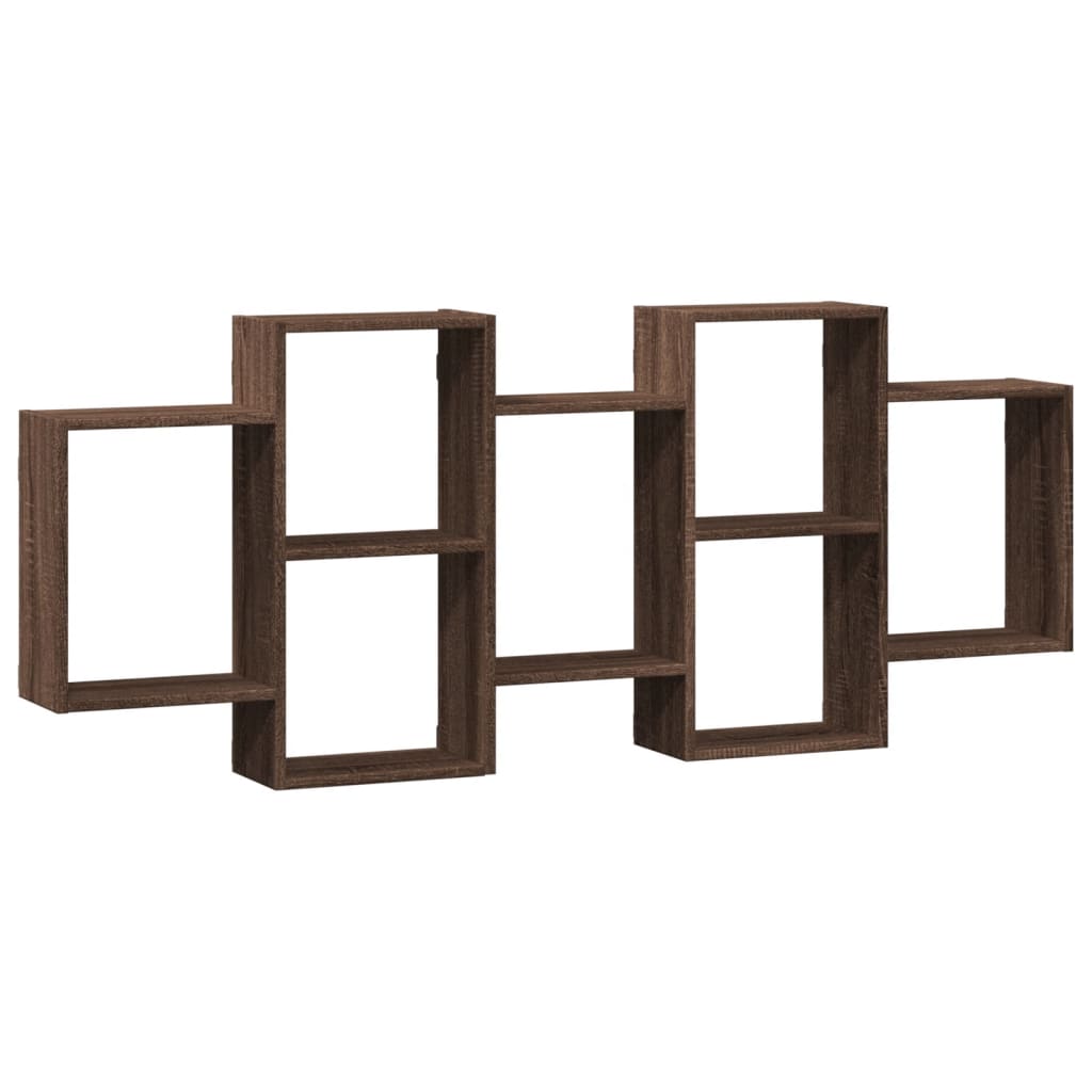 Étagère murale chêne marron 159x18x65 cm bois d'ingénierie - XIOS