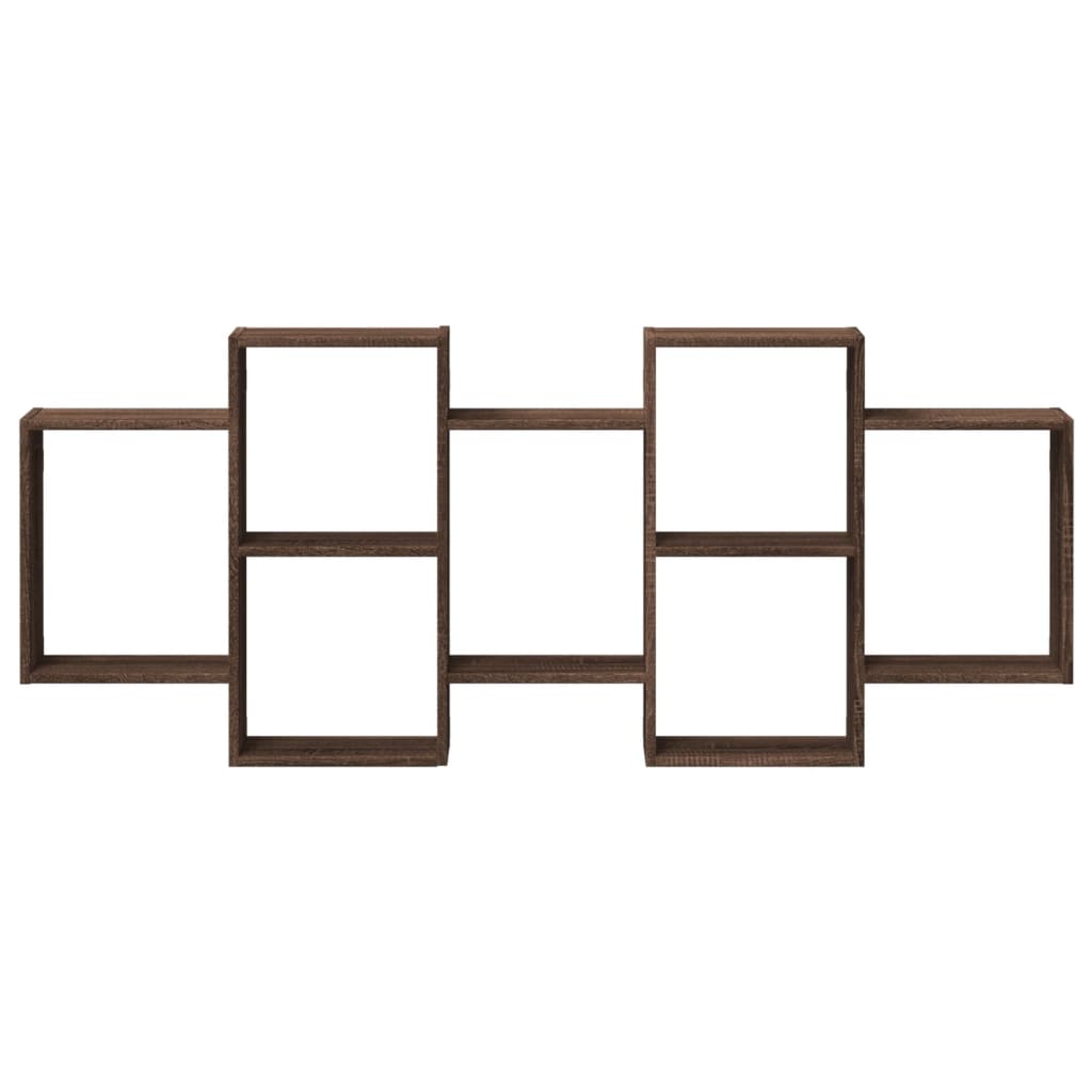 Étagère murale chêne marron 159x18x65 cm bois d'ingénierie - XIOS