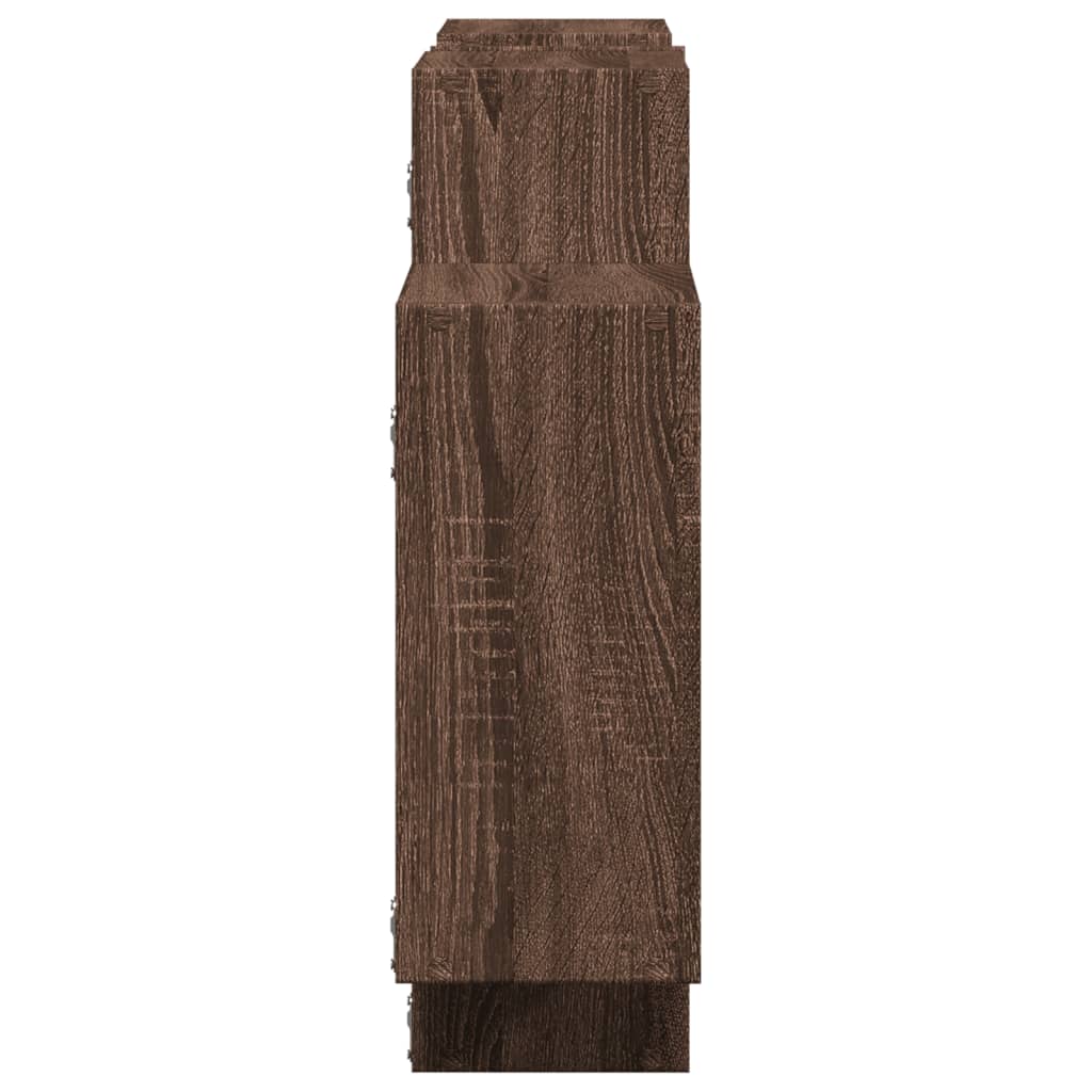 Étagère murale chêne marron 159x18x65 cm bois d'ingénierie - XIOS