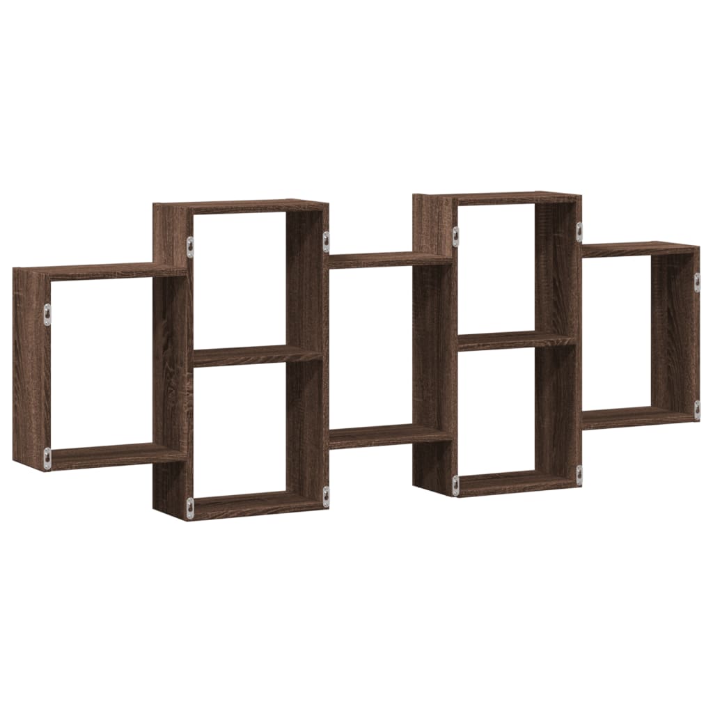Étagère murale chêne marron 159x18x65 cm bois d'ingénierie - XIOS