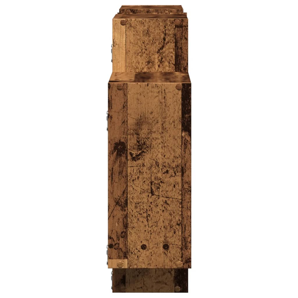 Étagère murale vieux bois 159x18x65 cm bois d'ingénierie - XIOS