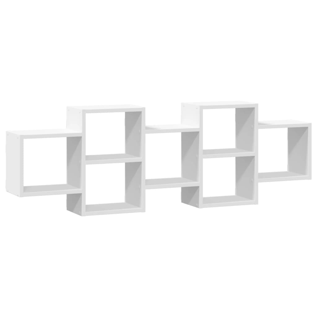 Étagère murale blanc 129x18x42 cm bois d'ingénierie - XIOS