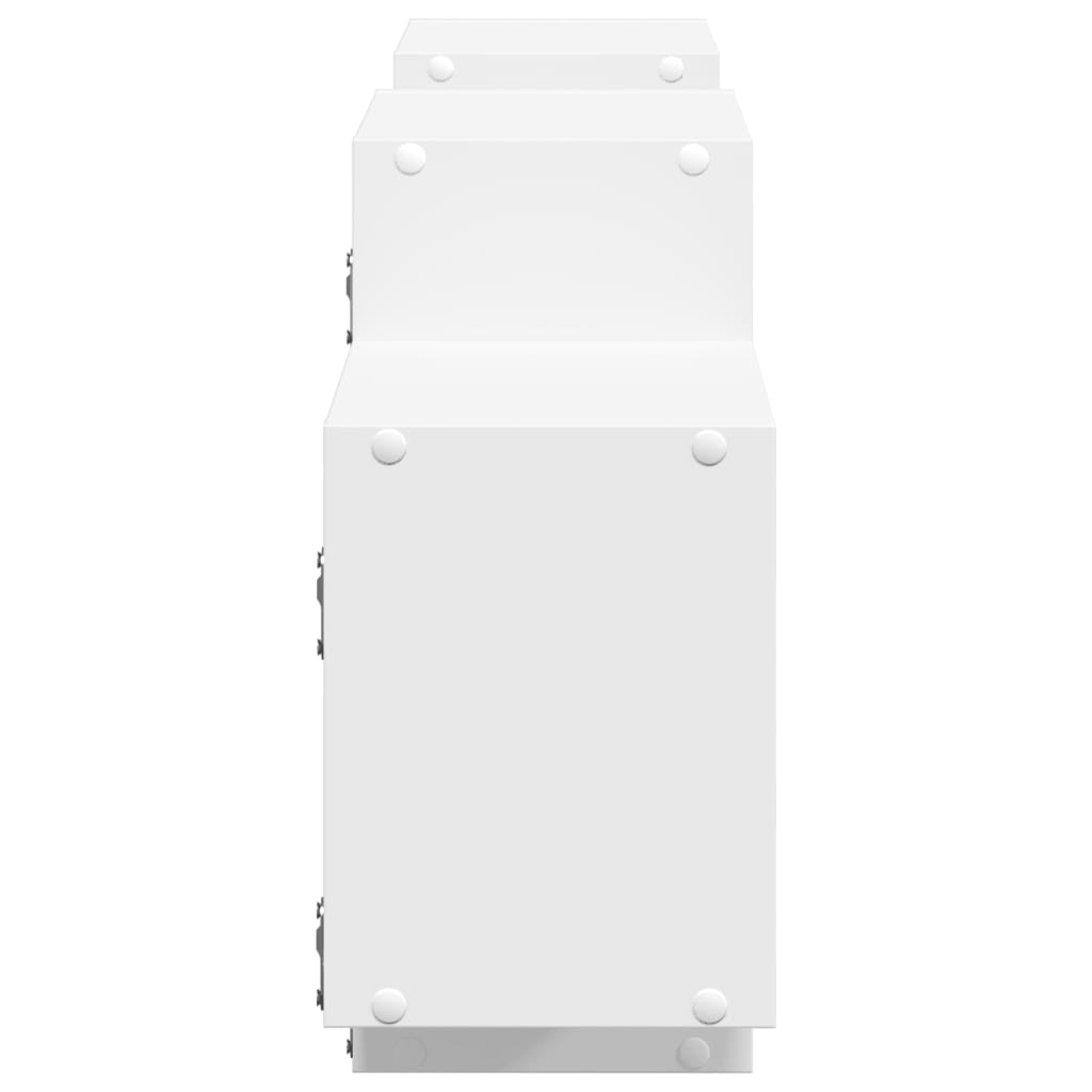 Étagère murale blanc 129x18x42 cm bois d'ingénierie - XIOS