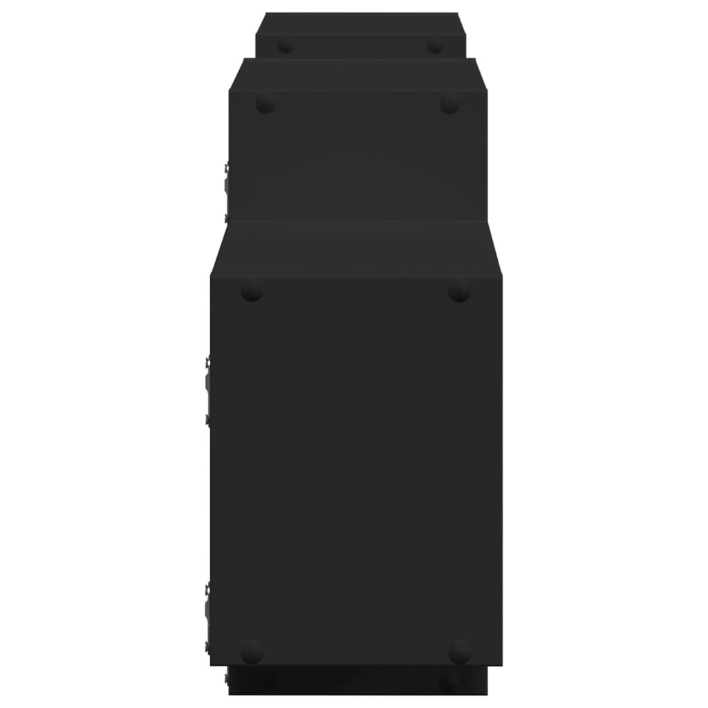 Étagère murale noir 129x18x42 cm bois d'ingénierie - XIOS