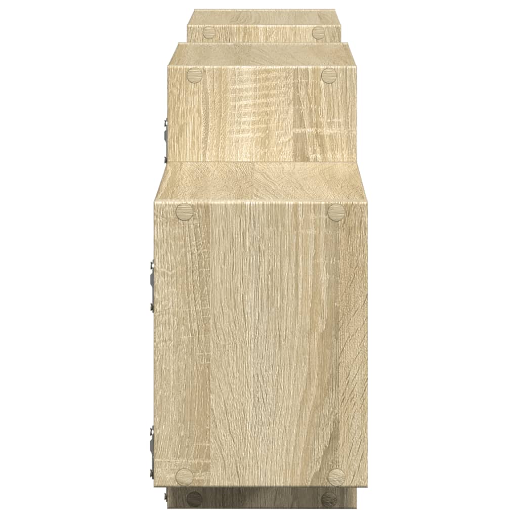 Étagère murale chêne sonoma 129x18x42 cm bois d'ingénierie - XIOS