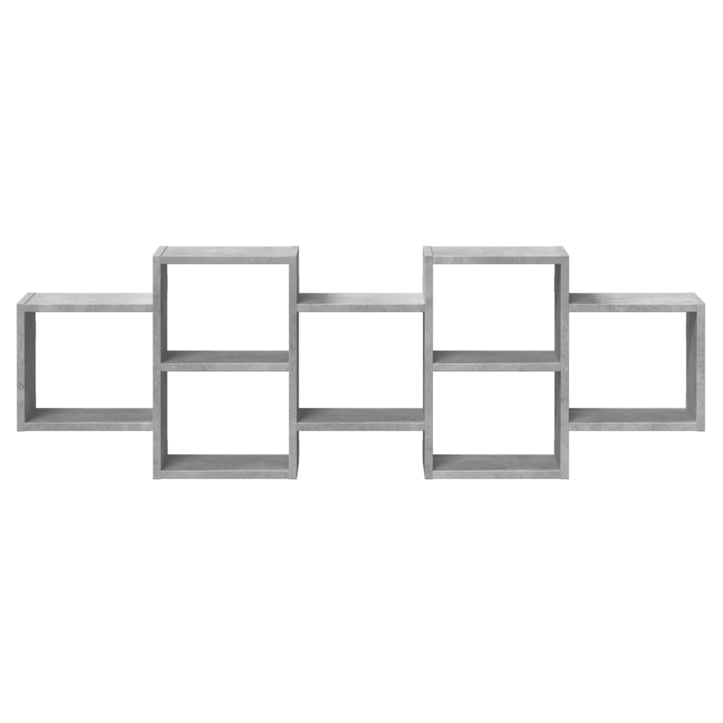 Étagère murale gris béton 129x18x42 cm bois d'ingénierie - XIOS