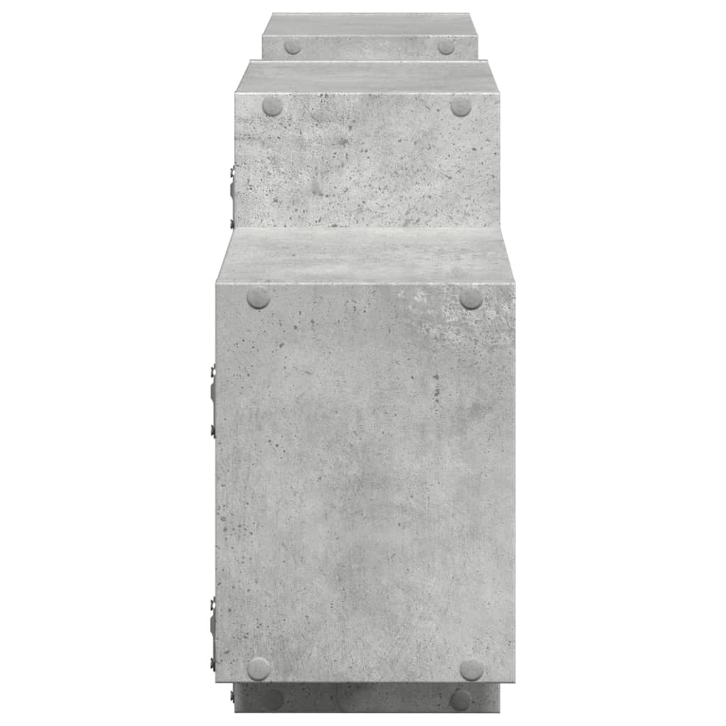 Étagère murale gris béton 129x18x42 cm bois d'ingénierie - XIOS