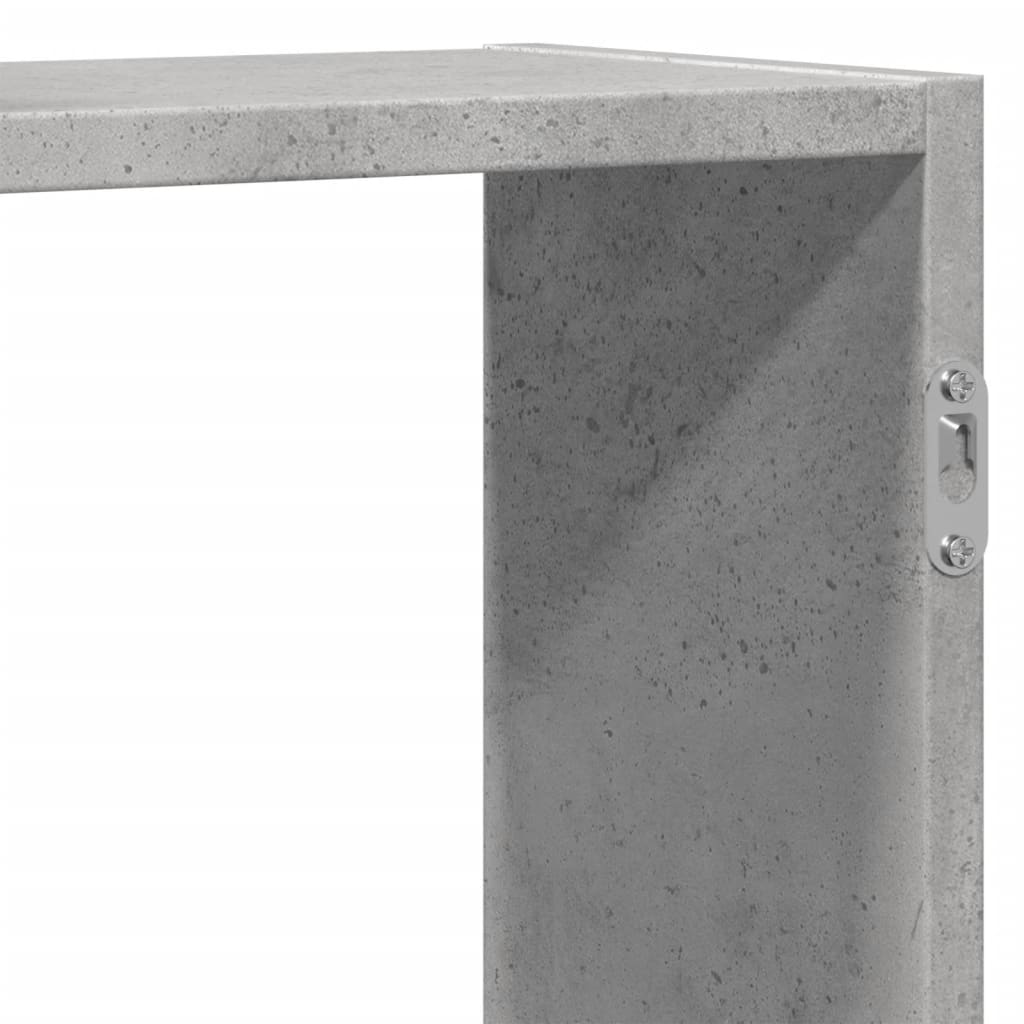 Étagère murale gris béton 129x18x42 cm bois d'ingénierie - XIOS