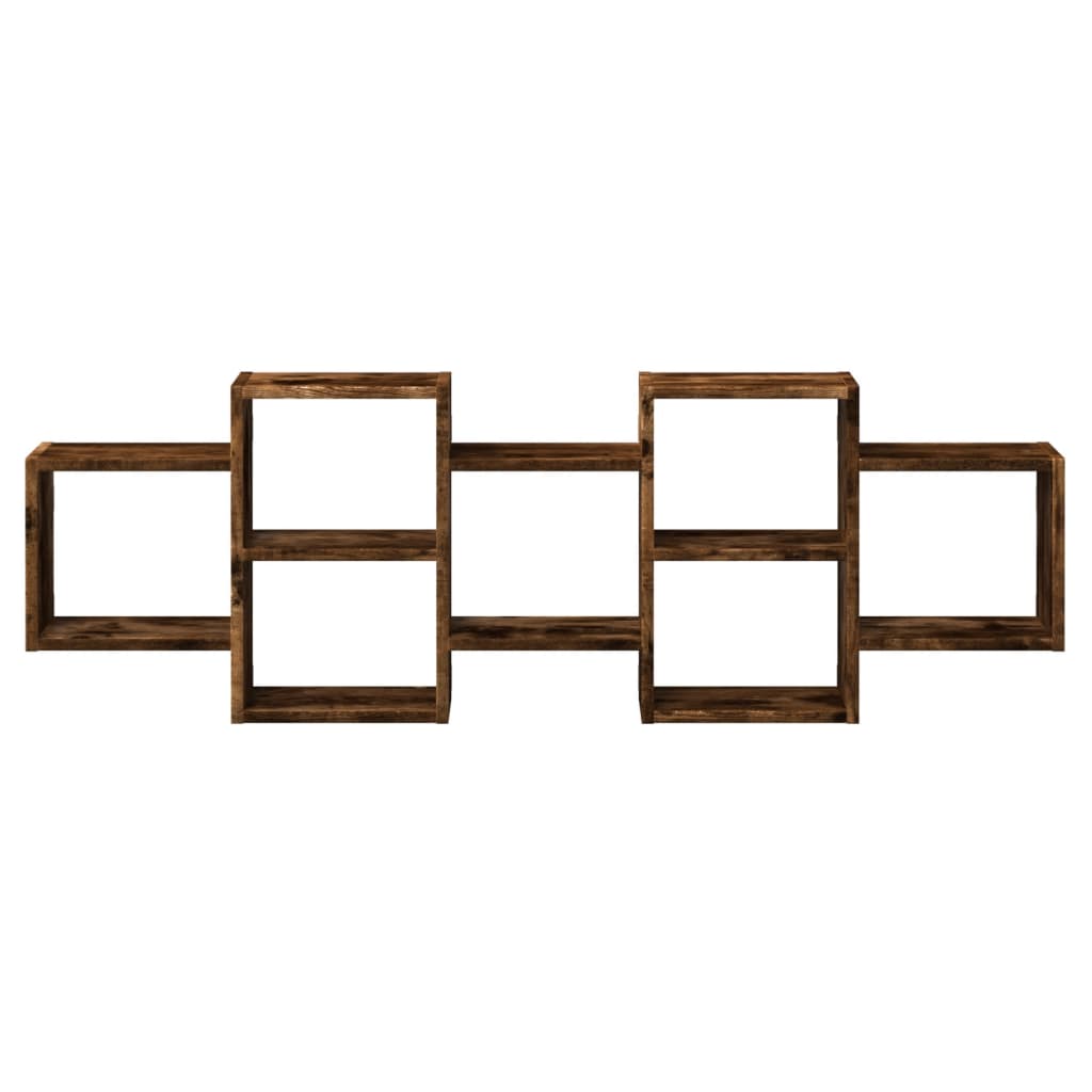 Étagère murale chêne fumé 129x18x42 cm bois d'ingénierie - XIOS