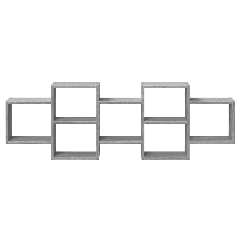 Étagère murale sonoma gris 129x18x42 cm bois ingénierie - XIOS