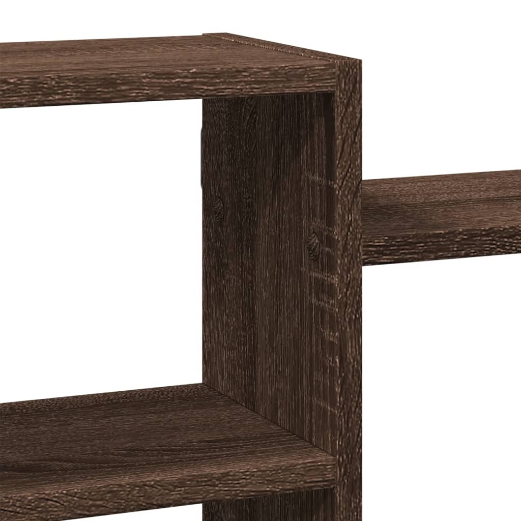 Étagère murale chêne marron 129x18x42 cm bois d'ingénierie - XIOS