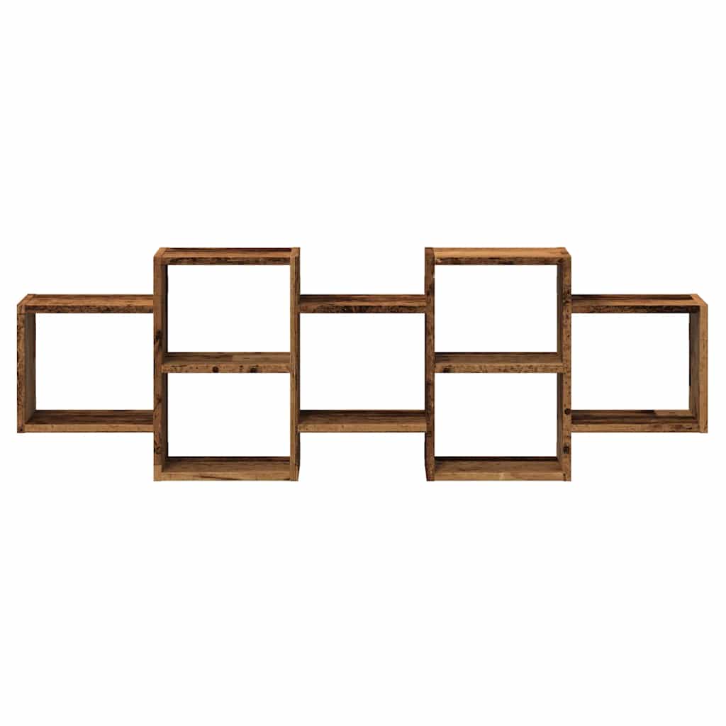 Étagère murale vieux bois 129x18x42 cm bois d'ingénierie - XIOS