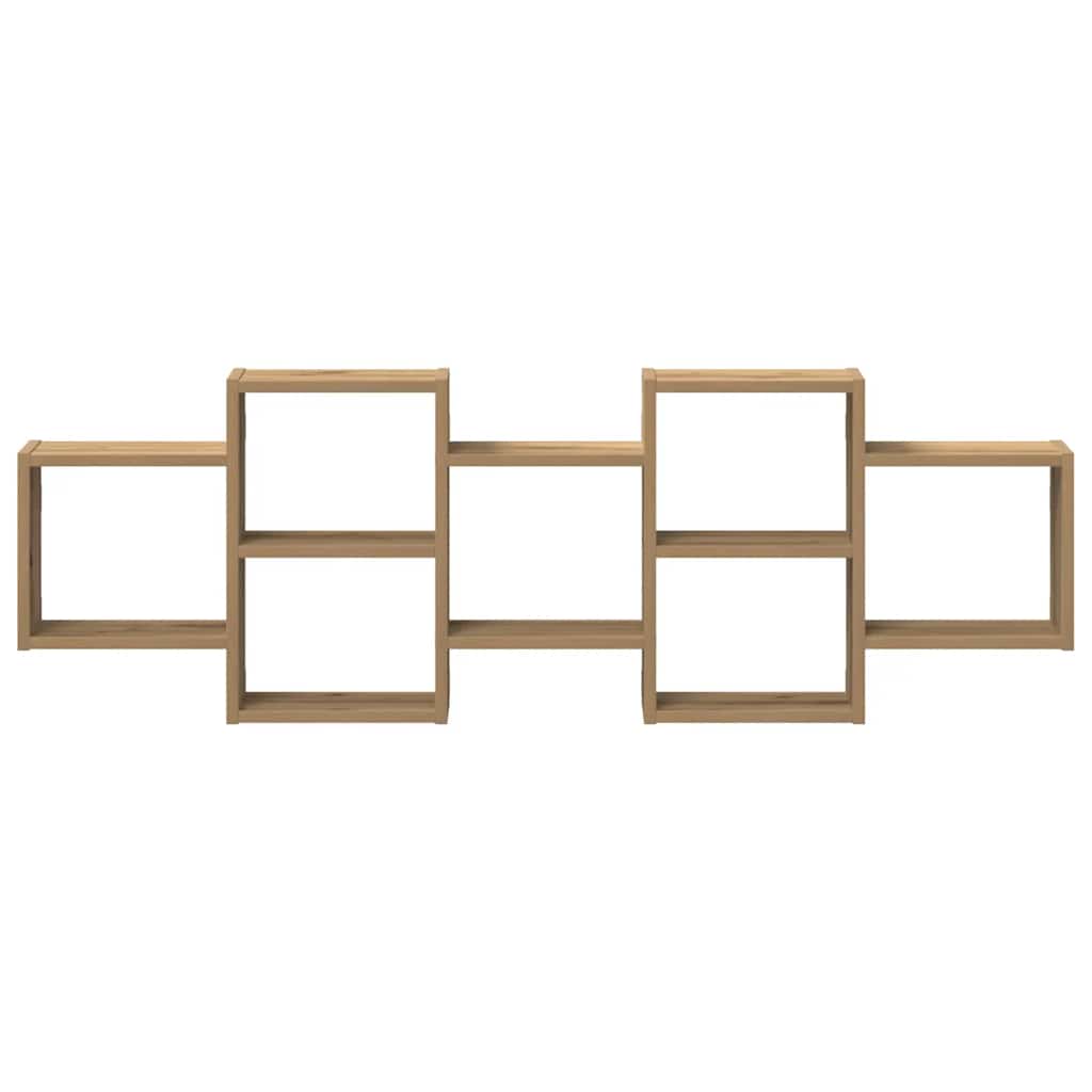 Étagère murale chêne artisanal 129x18x42 cm bois d'ingénierie - XIOS