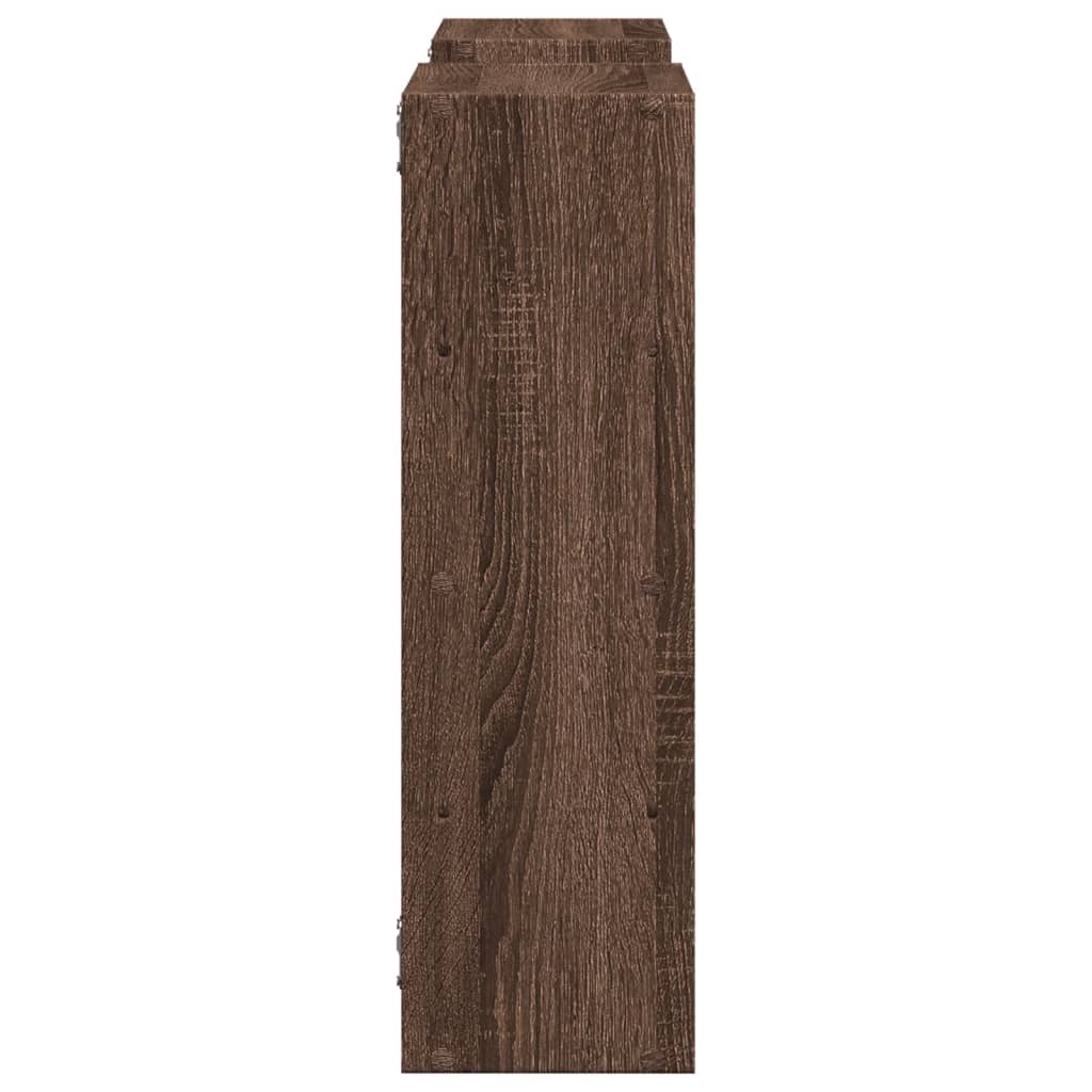 Étagère murale chêne marron 96x18x60 cm bois d'ingénierie - XIOS