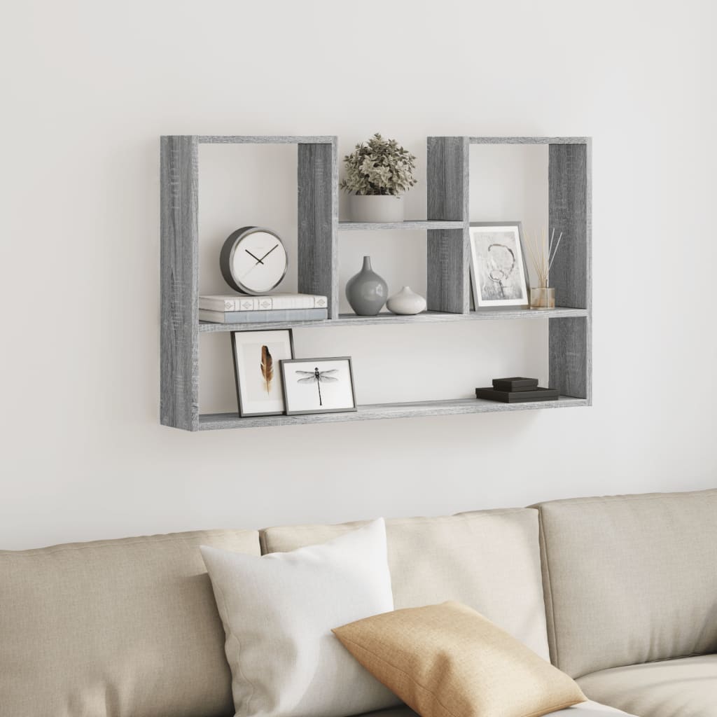 Étagère murale sonoma gris 99x15x60 cm bois ingénierie - XIOS