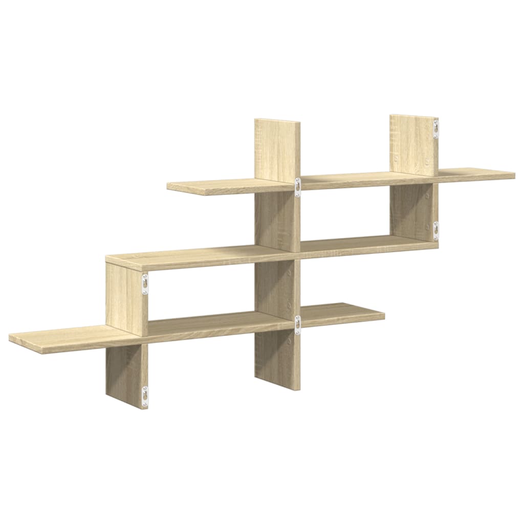 Étagère murale chêne sonoma 124,5x18x60,5 cm bois d'ingénierie - XIOS