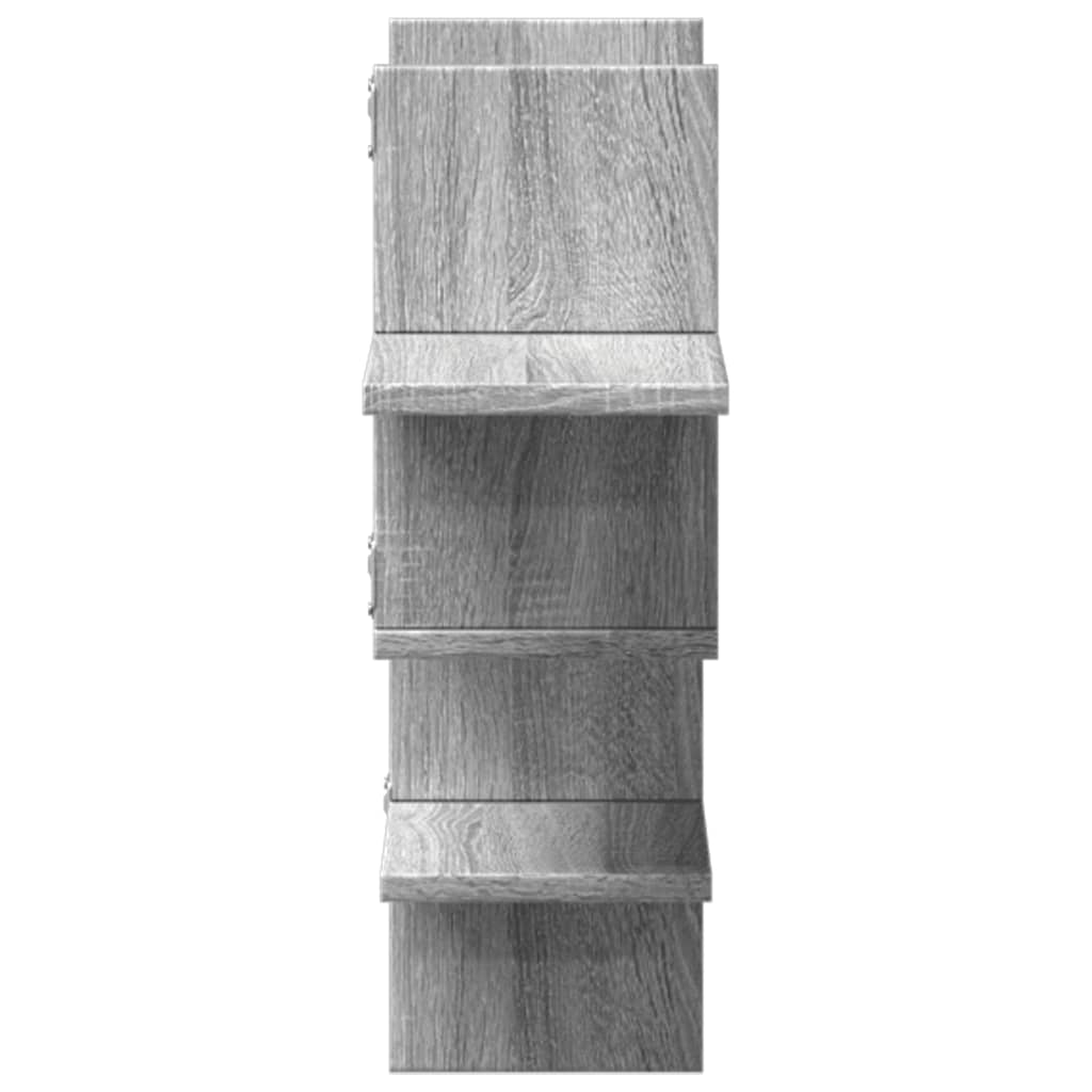 Étagère murale sonoma gris 124,5x18x60,5 cm bois d'ingénierie - XIOS