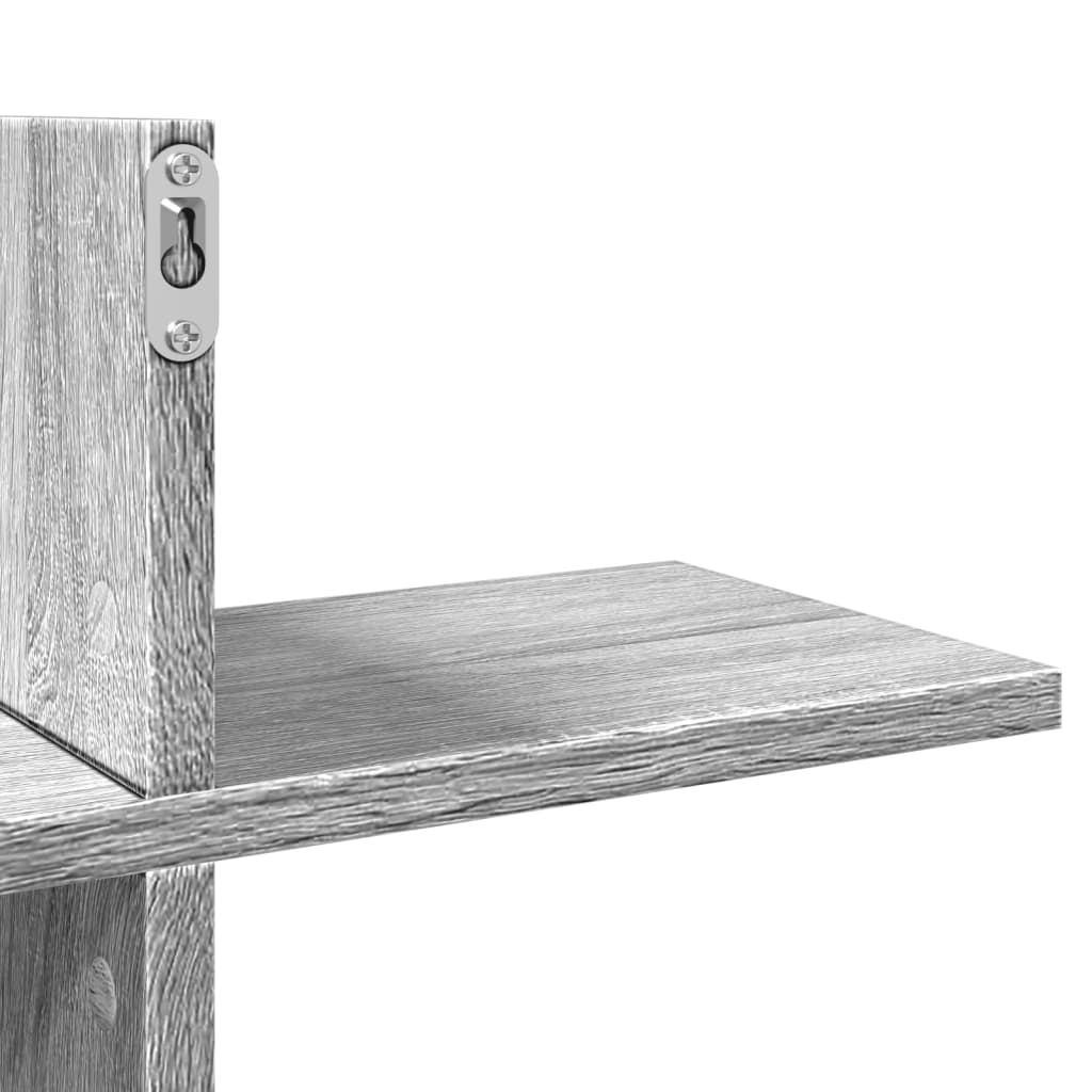 Étagère murale sonoma gris 124,5x18x60,5 cm bois d'ingénierie - XIOS