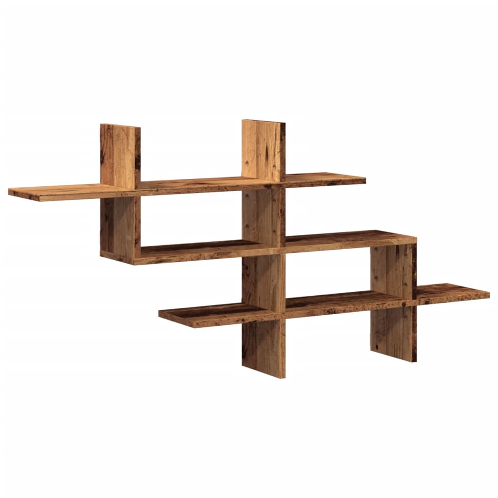 Étagère murale vieux bois 124,5x18x60,5 cm bois d'ingénierie - XIOS