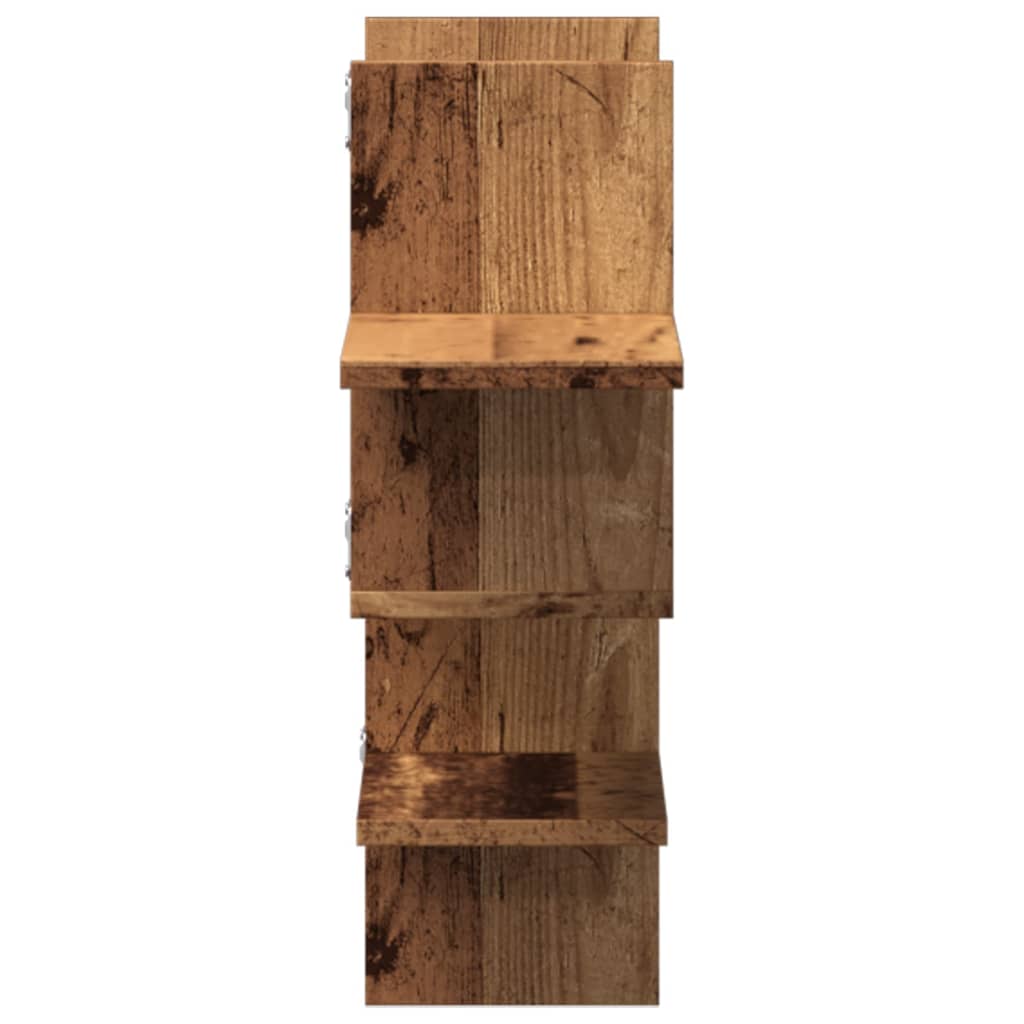 Étagère murale vieux bois 124,5x18x60,5 cm bois d'ingénierie - XIOS