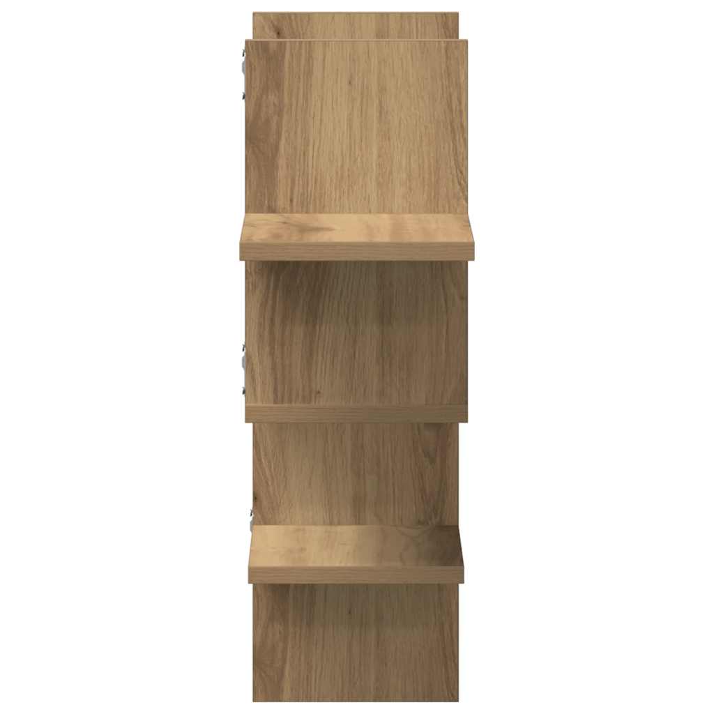 Étagère murale chêne artisanal 124,5x18x60,5 cm bois ingénierie - XIOS