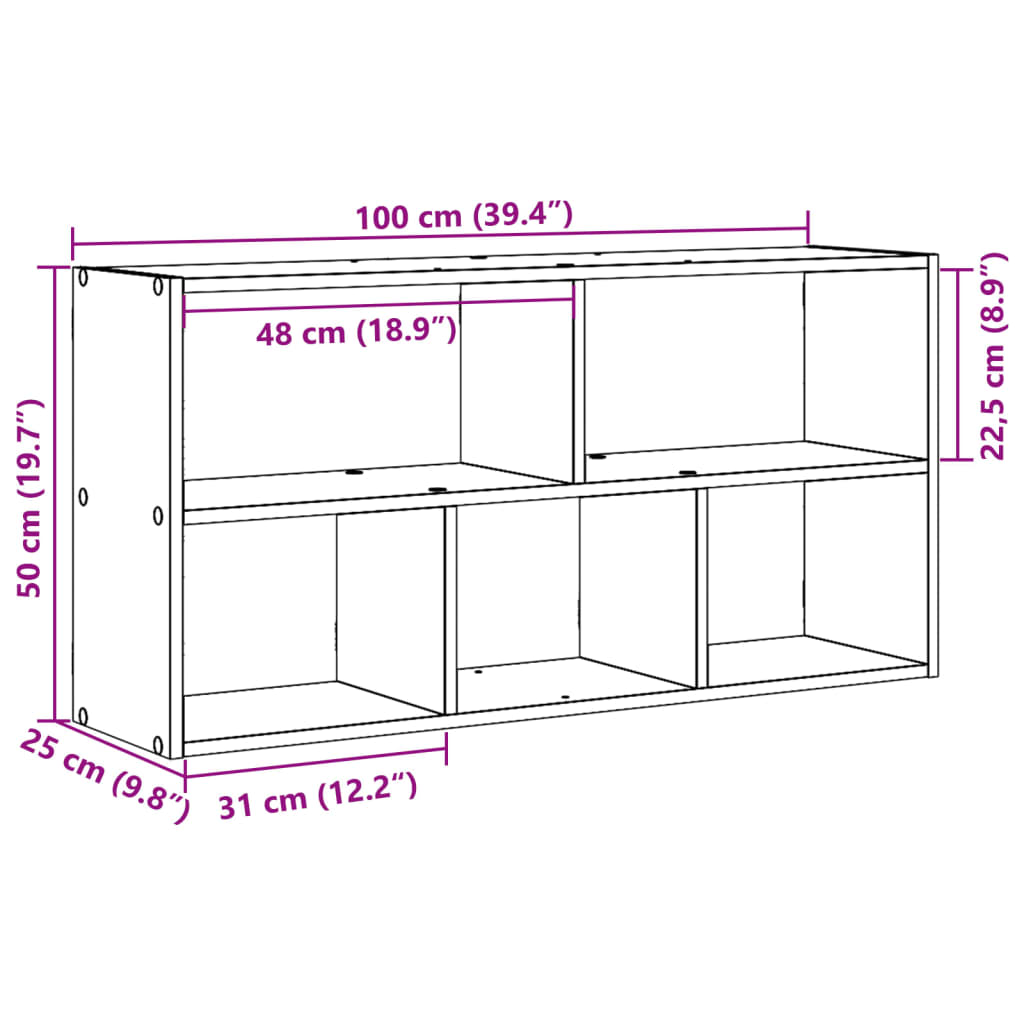 Étagère murale blanc 100x25x50 cm bois d'ingénierie - XIOS