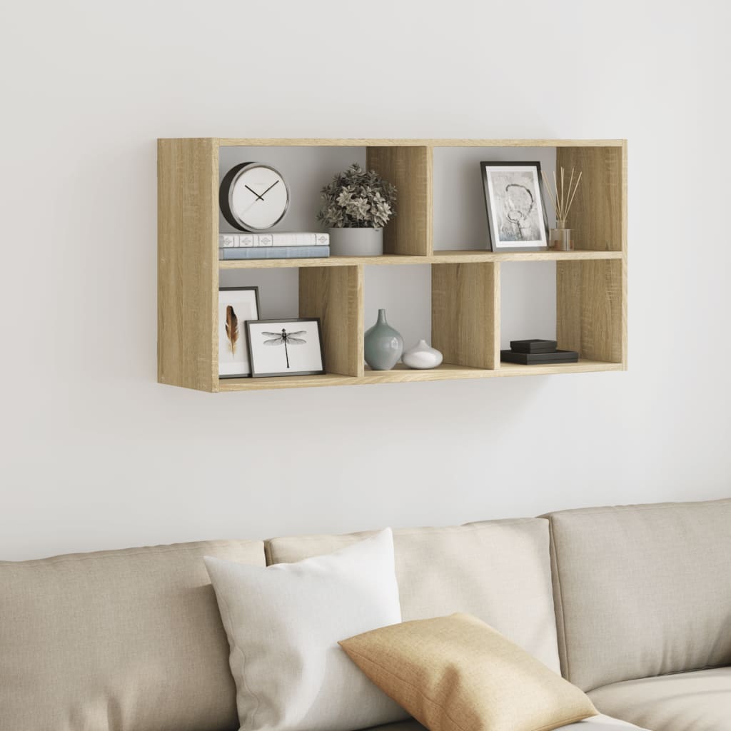 Étagère murale chêne sonoma 100x25x50 cm bois d'ingénierie - XIOS