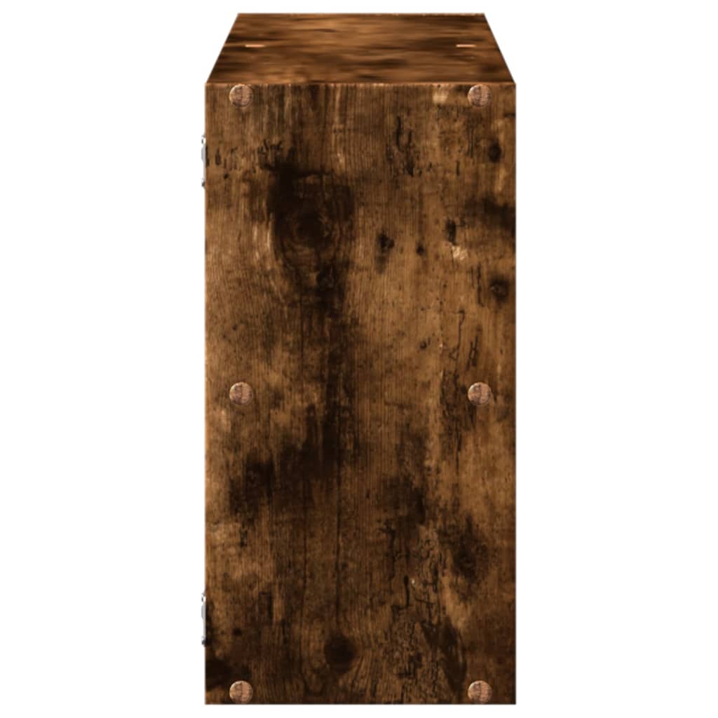Étagère murale chêne fumé 100x25x50 cm bois d'ingénierie - XIOS