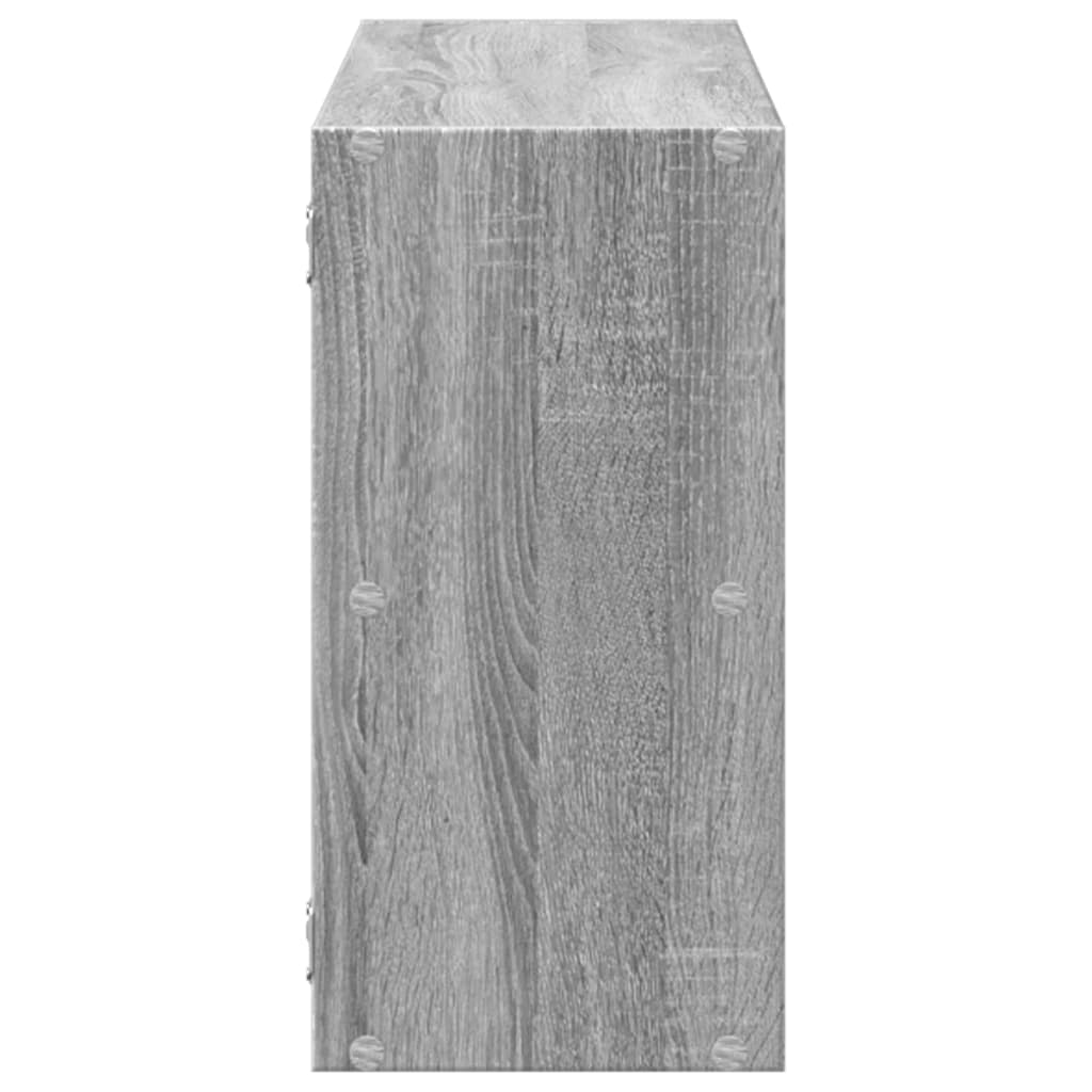 Étagère murale sonoma gris 100x25x50 cm bois ingénierie - XIOS