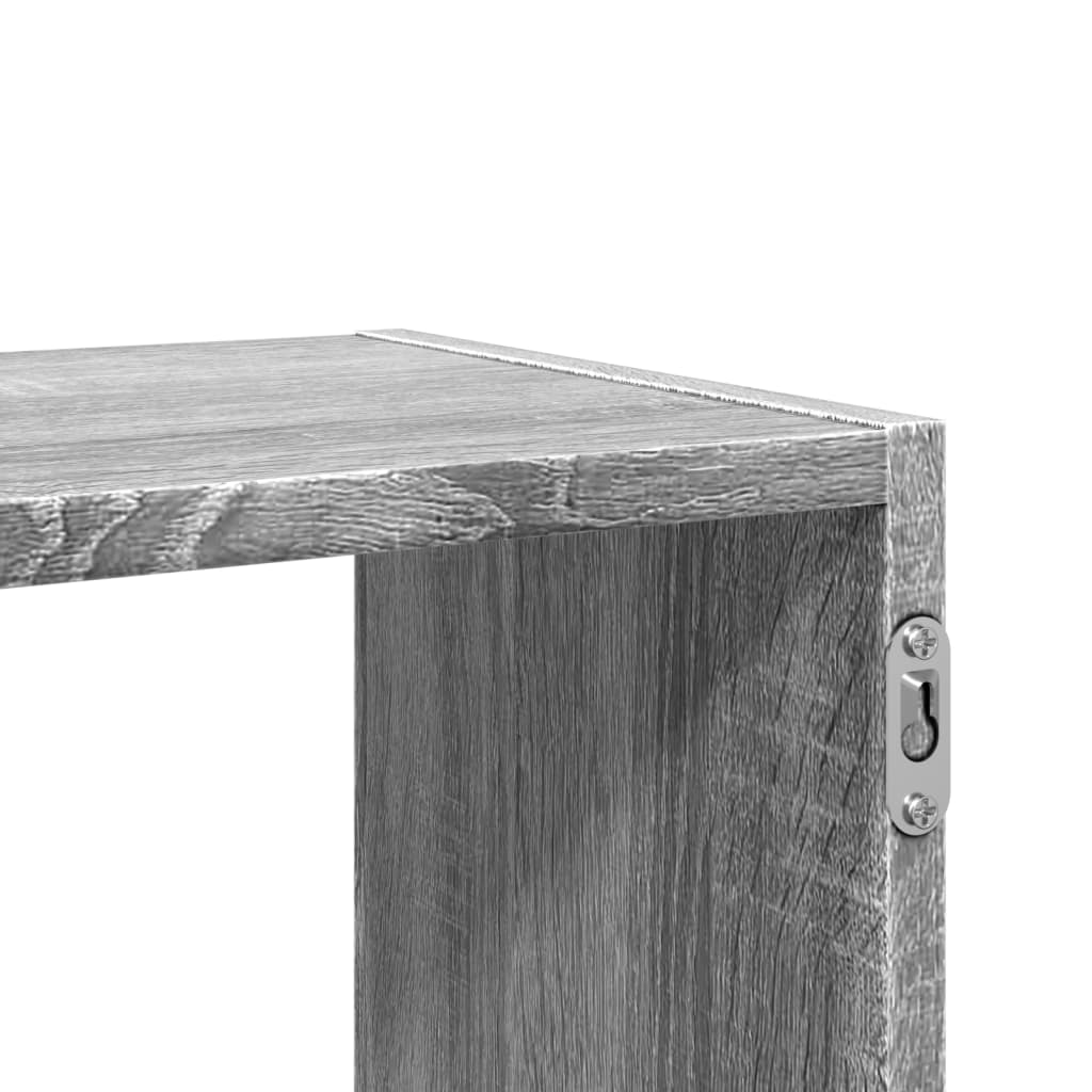 Étagère murale sonoma gris 100x25x50 cm bois ingénierie - XIOS
