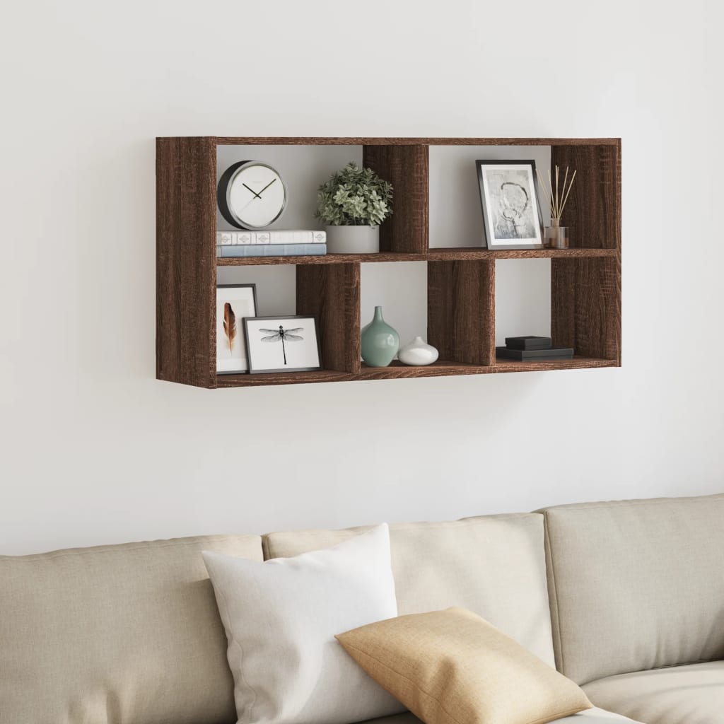 Étagère murale chêne marron 100x25x50 cm bois d'ingénierie - XIOS