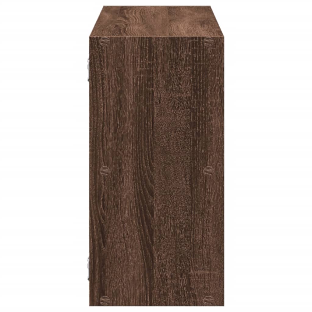Étagère murale chêne marron 100x25x50 cm bois d'ingénierie - XIOS