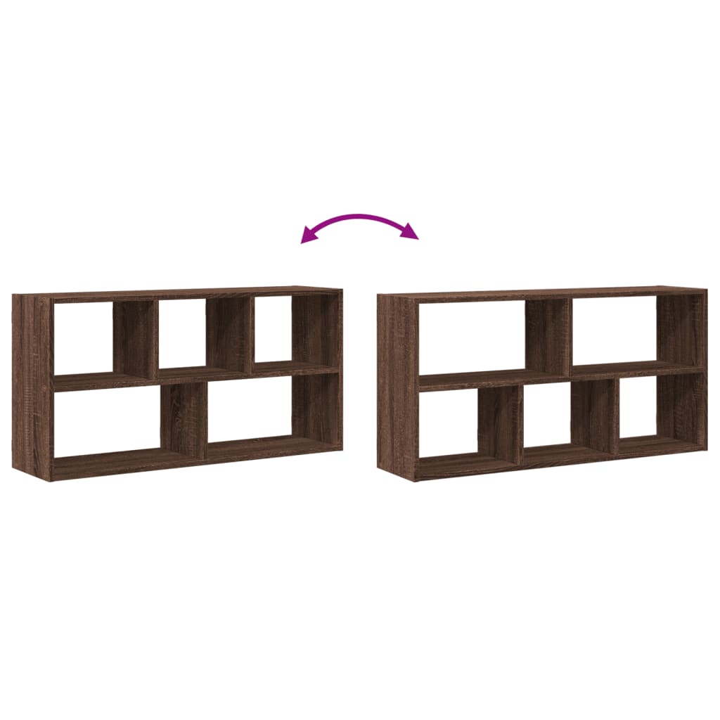 Étagère murale chêne marron 100x25x50 cm bois d'ingénierie - XIOS
