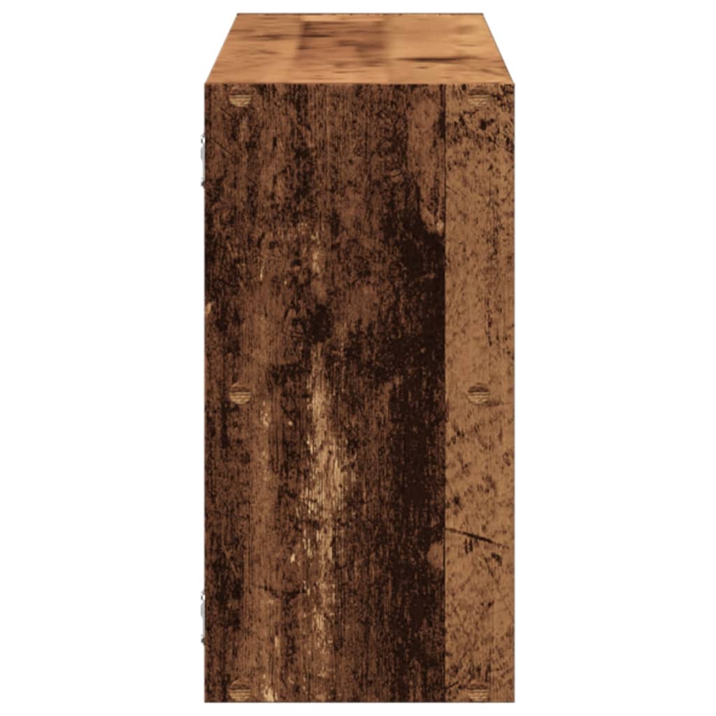 Étagère murale vieux bois 100x25x50 cm bois d'ingénierie - XIOS