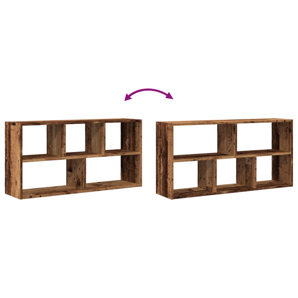 Étagère murale vieux bois 100x25x50 cm bois d'ingénierie - XIOS