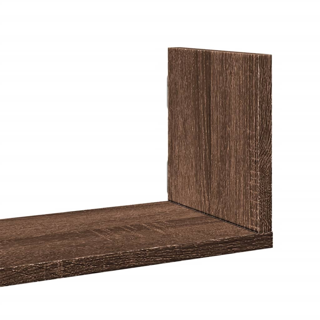 Étagères murales 3pcs chêne marron 80x18x18cm bois d'ingénierie - XIOS