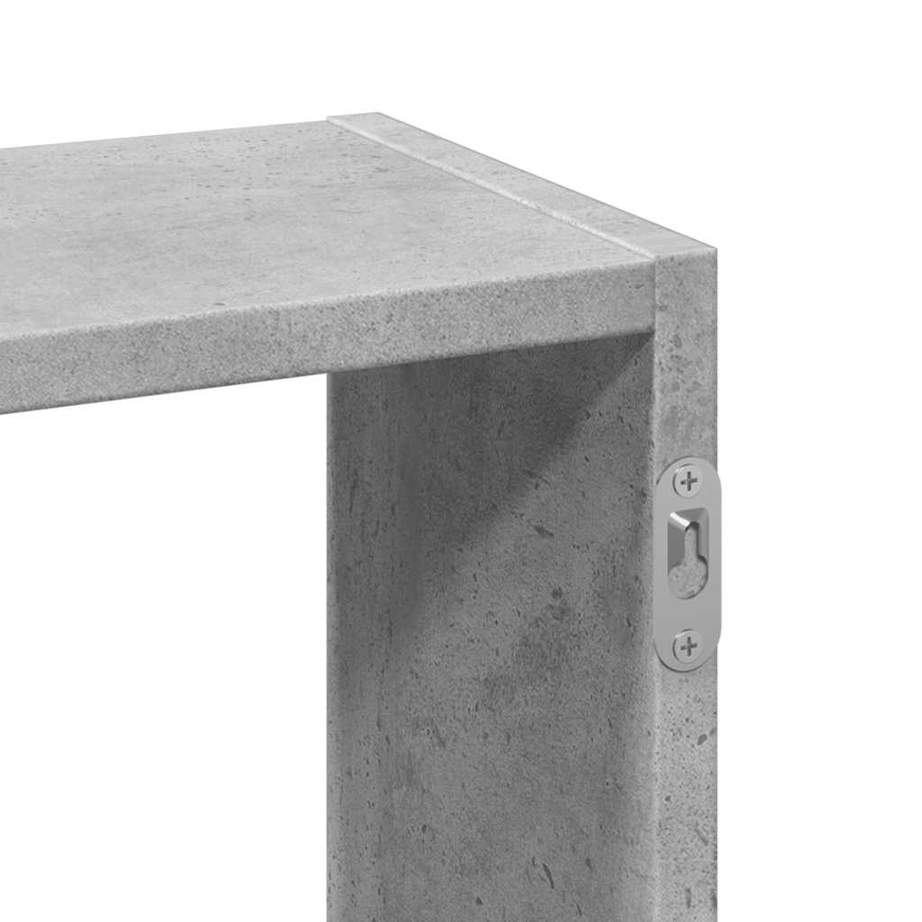 Étagère murale gris béton 159x18x66 cm bois d'ingénierie - XIOS
