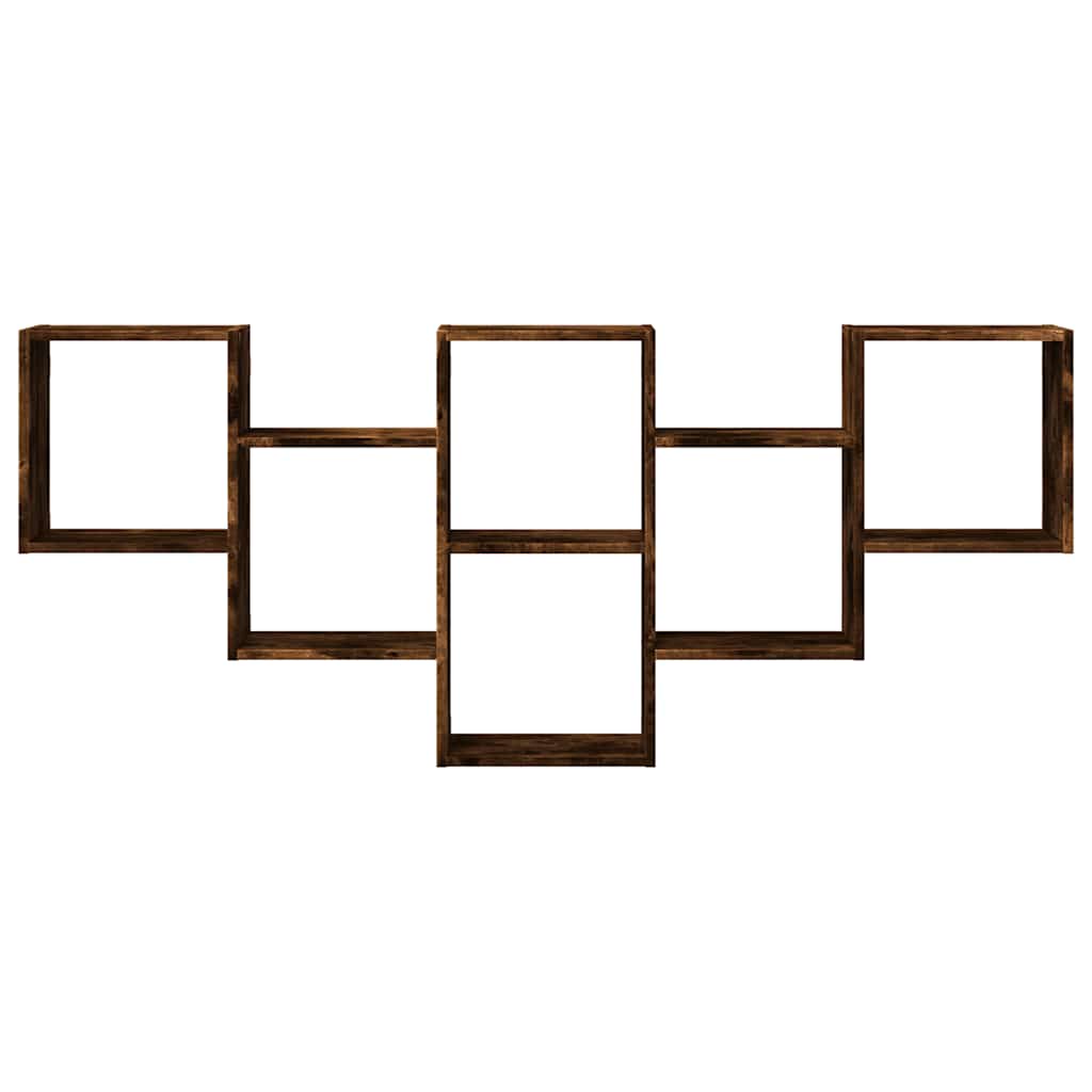 Étagère murale chêne fumé 159x18x66 cm bois d'ingénierie - XIOS