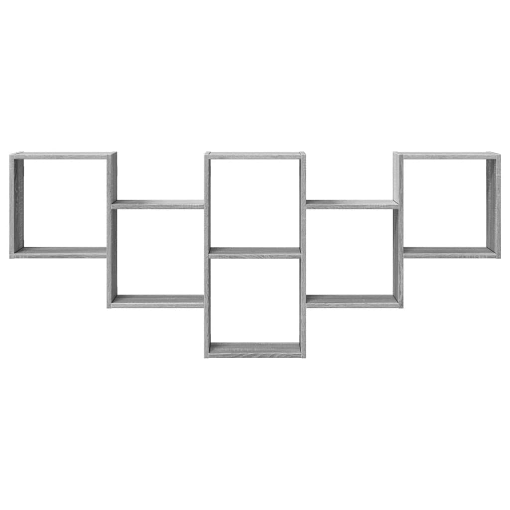 Étagère murale sonoma gris 159x18x66 cm bois ingénierie - XIOS