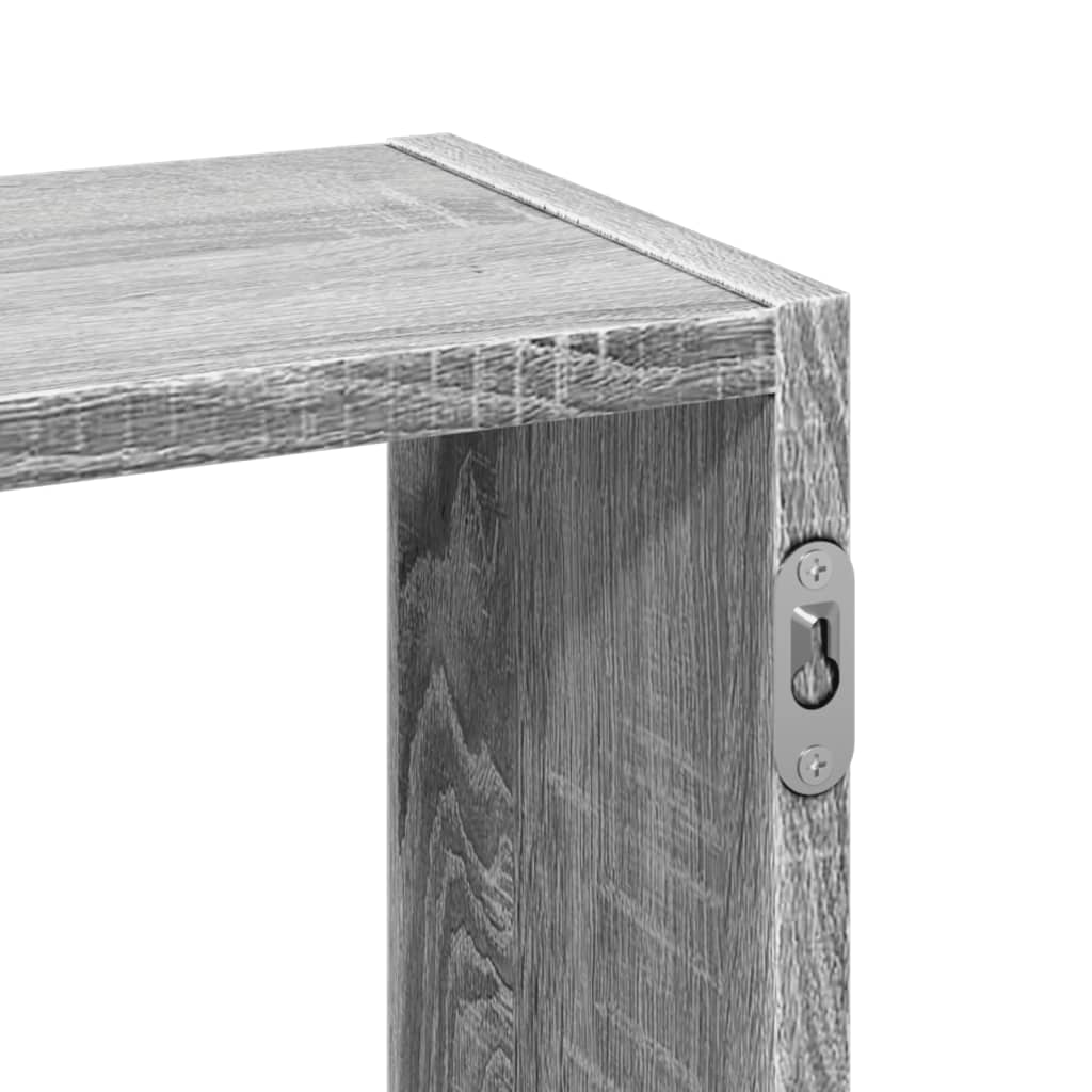 Étagère murale sonoma gris 159x18x66 cm bois ingénierie - XIOS