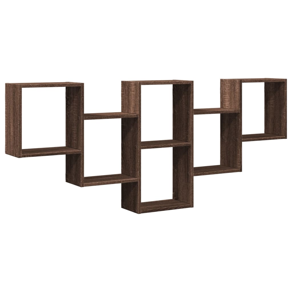 Étagère murale chêne marron 159x18x66 cm bois d'ingénierie - XIOS