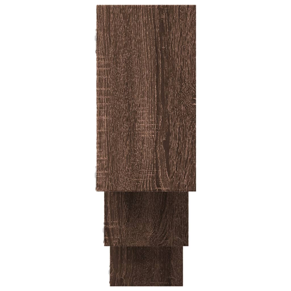 Étagère murale chêne marron 159x18x66 cm bois d'ingénierie - XIOS