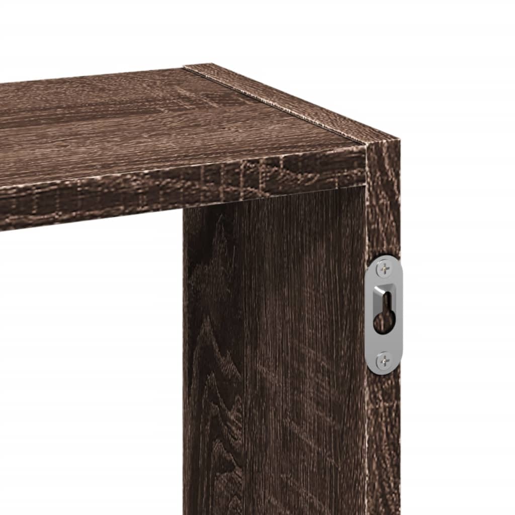 Étagère murale chêne marron 159x18x66 cm bois d'ingénierie - XIOS