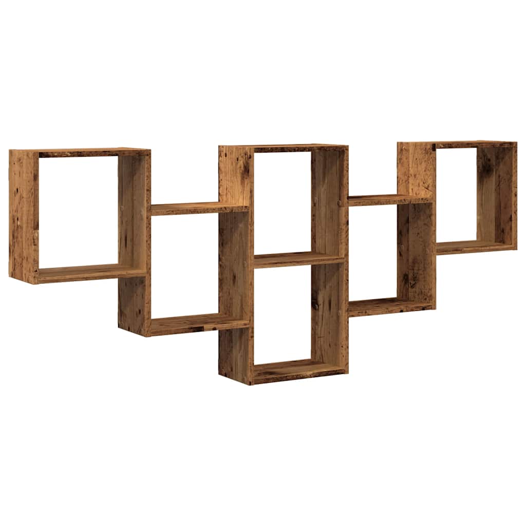 Étagère murale vieux bois 159x18x66 cm bois d'ingénierie - XIOS