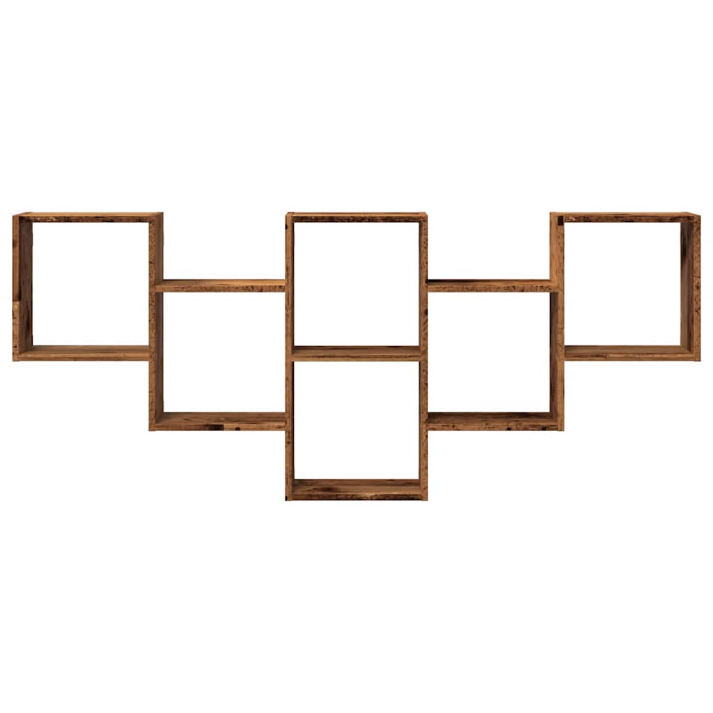 Étagère murale vieux bois 159x18x66 cm bois d'ingénierie - XIOS